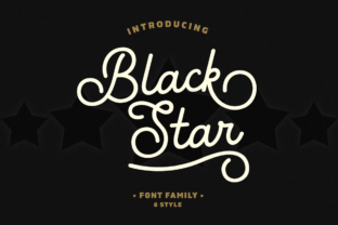Black Star Family: A Monoline Script Typeface for Publishing & Editorial Design