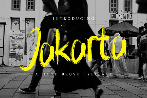 Jakarta Font: A Textured Dry Brushed Display Typeface