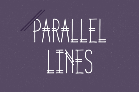 Parallel Lines Script Handwritten Font for Display Typography