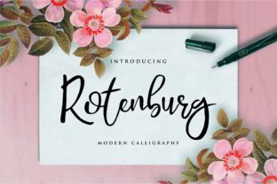 Rotenburg Script Handwritten Font for Elegant Craft Projects