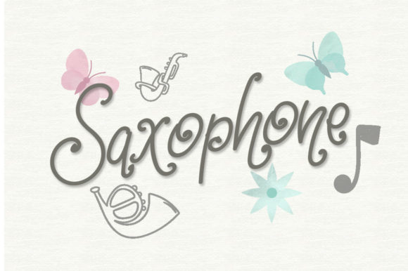 Saxophone Music: A Playful Script Handwritten Font