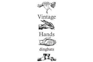 Vintage Hands Family: A Playful Dingbats Font for Editorial Design