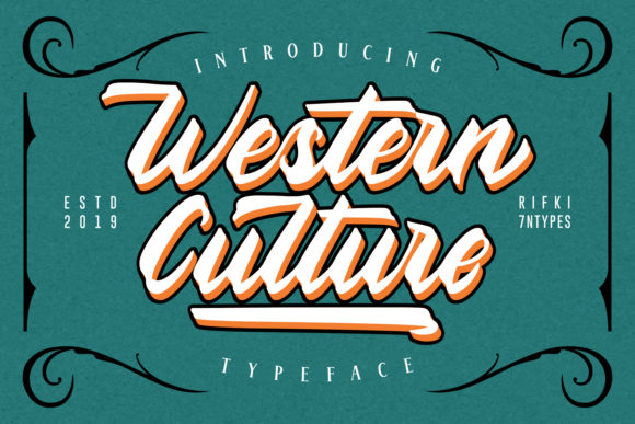 Western Culture: A Bold Script Handwritten Font